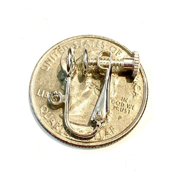 Silver Plated Screw Back Earrings #crafter #clip on earrings - Picture 4 of 5
